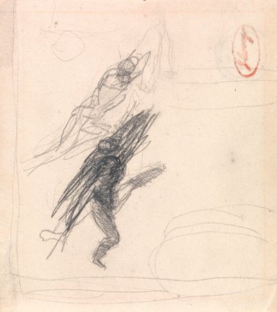 Pravděpodobně jedna ležící postava a jedna tančící postava od George Romney