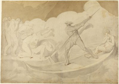 Psyche přeplula řeku Styx – Apuleius, Zlatý osel, VI, 18 od George Romney