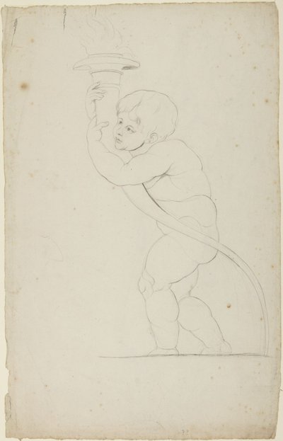 Putto držící pochodeň od George Romney