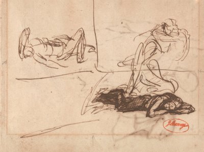 Ležící postavy od George Romney