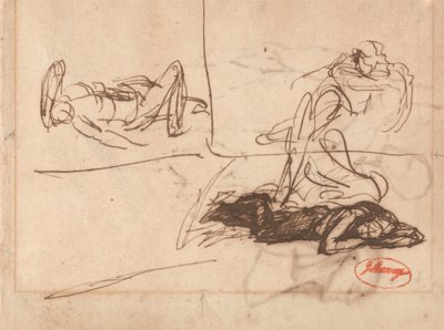Ležící postavy od George Romney