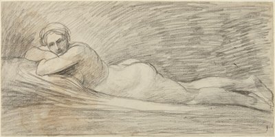 Ležící ženský akt od George Romney