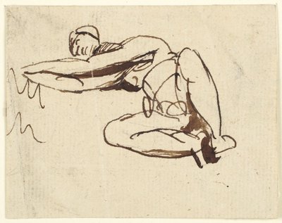 Ležící postava od George Romney