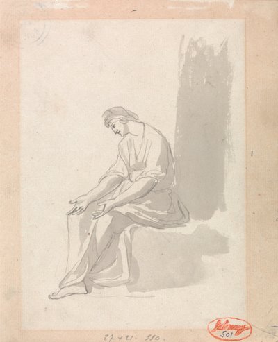 Sedící žena od George Romney