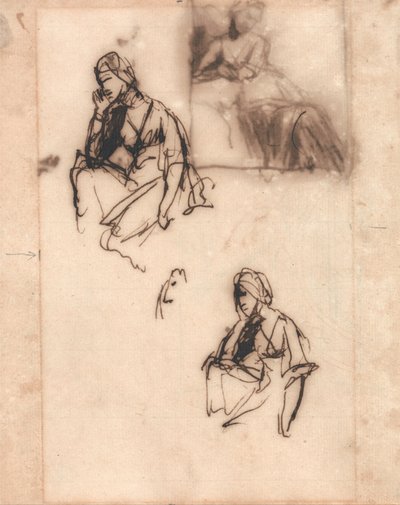 Sedící žena od George Romney