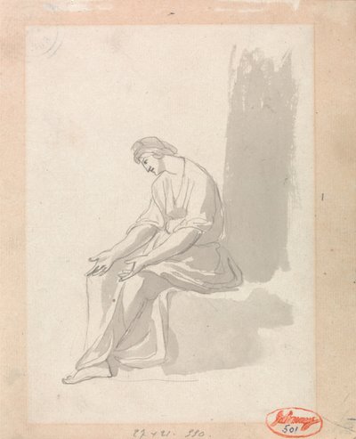 Sedící žena od George Romney