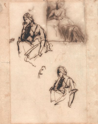 Sedící žena od George Romney
