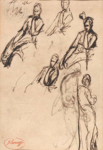 Sedící a stojící postavy od George Romney