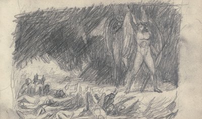 Kresba ze skicáře od George Romney
