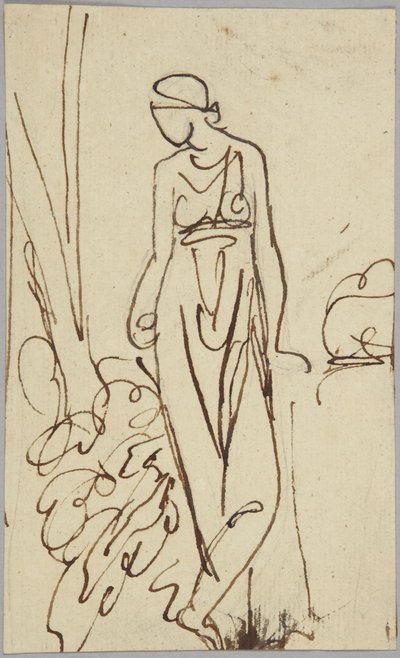 Stojící ženská postava, portrétní studie od George Romney