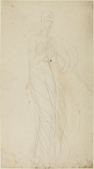 Stojící ženská postava od George Romney