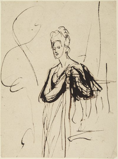 Stojící ženská postava, po pás od George Romney