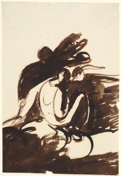 Studie skupiny postav od George Romney