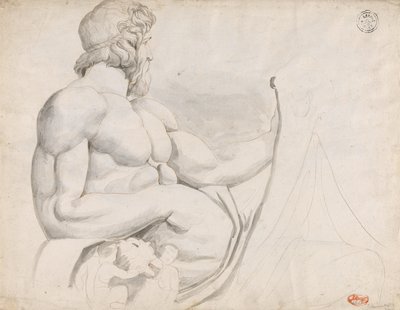 Studie sochy boha řeky Tibery od George Romney