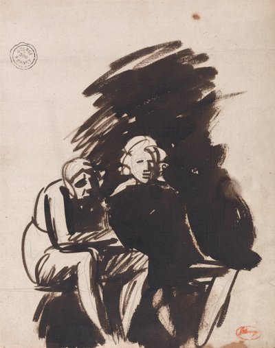 Studie dvou postav od George Romney