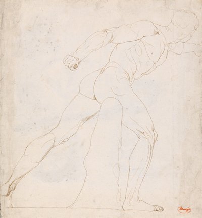 Studie gladiátora z galerie Borghese od George Romney