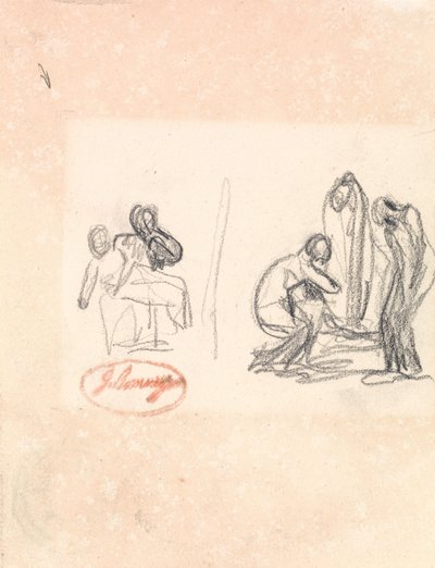 Dvě kresby hrajících si dětí od George Romney