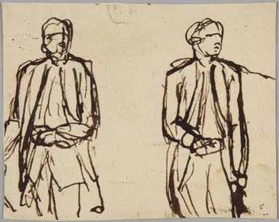 Dvě stojící mužské postavy od George Romney