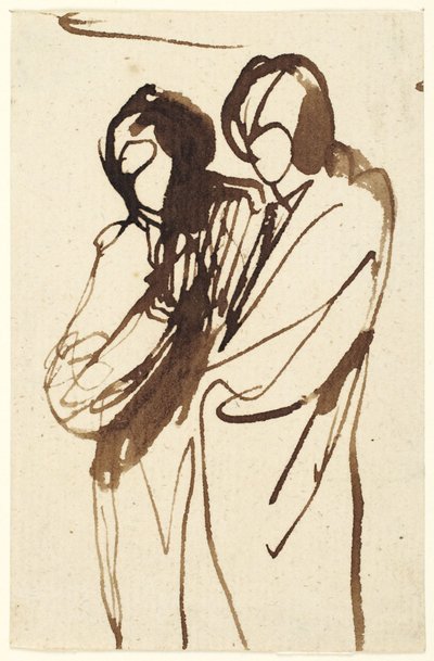 Dvě stojící postavy od George Romney