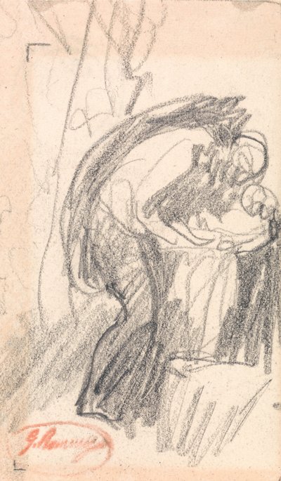 Neidentifikovaná osoba: Muž s dítětem od George Romney