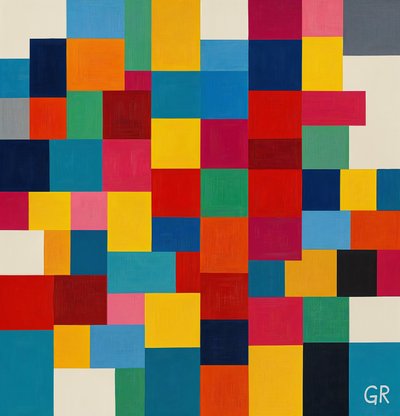 Řád v chaosu, 2025 (akryl na plátně) od George Rosaly