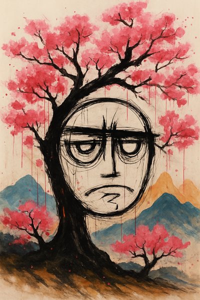 Kořeny obnovy, 2025 (akryl na plátně) od George Rosaly