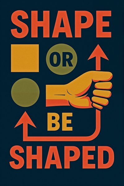 SHAPE OR BE SHAPED, 2025 (akryl na plátně) od George Rosaly