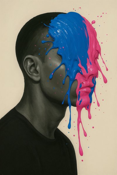 Split Frequency, 2025 (akryl na plátně) od George Rosaly