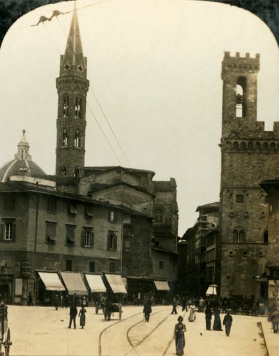 Piazza San Firenze, Florencie, Itálie, c1909. od George Rose