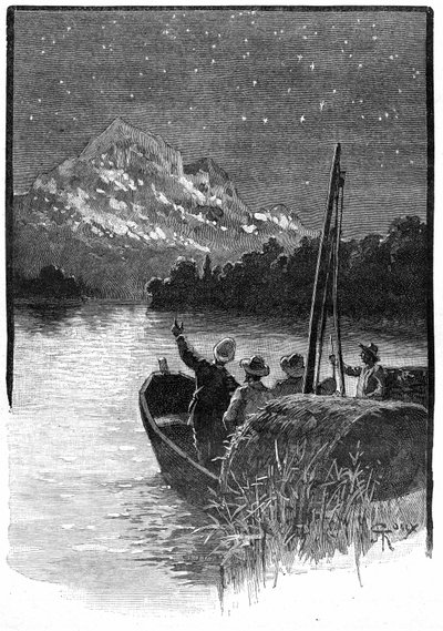 Ilustrace románu Julese Verna „The Superb Orinoco“, Hetzel Edition / Voyages Extraordinary 1898 od George Roux