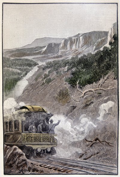 Bylo to stejně krásné jako národní park Wyoming (strana 285) v „The Testament of an Eccentric“ od Julese Verna od George Roux