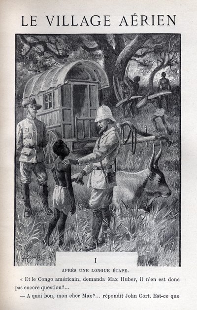 ilustrace v “le village aerien” od Julese Verna od George Roux