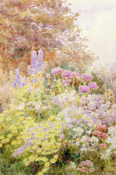 Anthemis, Poppies a Larkspur od George Samuel Elgood