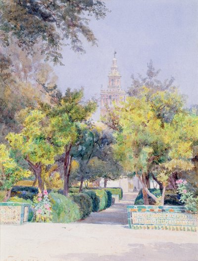 V zahradě Alcazar, Sevilla, 1893 od George Samuel Elgood