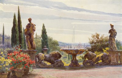 Italské zahrady: (barevná litografie) od George Samuel Elgood