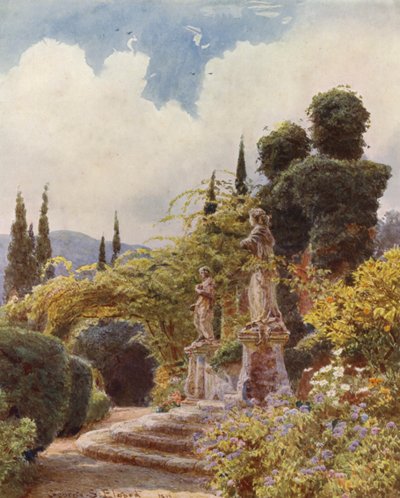 Italské zahrady: (barevná litografie) od George Samuel Elgood