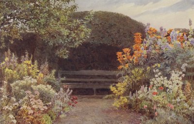 Ramscliffe, Orange Lilie a Monkshood od George Samuel Elgood