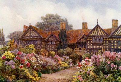 Speke Hall, Lancashire (barevná litografie) od George Samuel Elgood