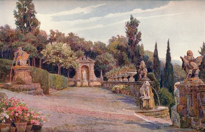 Horní terasa, Villa Imperiale, Janov, 1900 od George Samuel Elgood