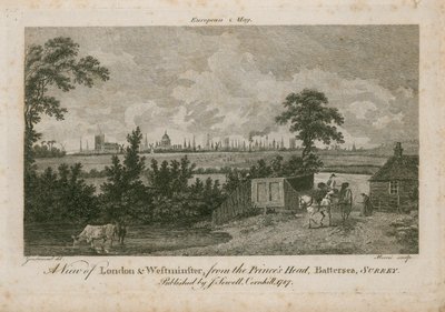 Pohled na Londýn a Westminster, z Princes Head, Battersea, Surrey od George Samuel Elgood