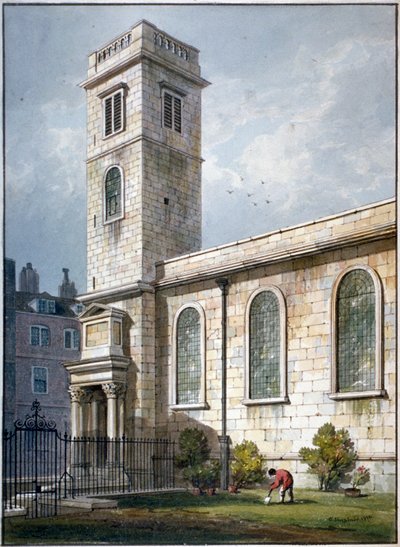 All Hallows Church, Lombard Street, Londýn, 1811 od George Shepherd