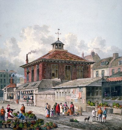 Clare Market, Westminster, Londýn, 1815 od George Shepherd