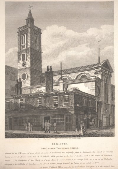 St. Dionis, Backchurch, Fenchurch Street, rytý William Wise od George Shepherd