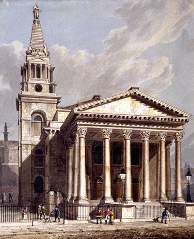 St George, Bloomsbury, Holborn, Londýn, 1811 od George Shepherd