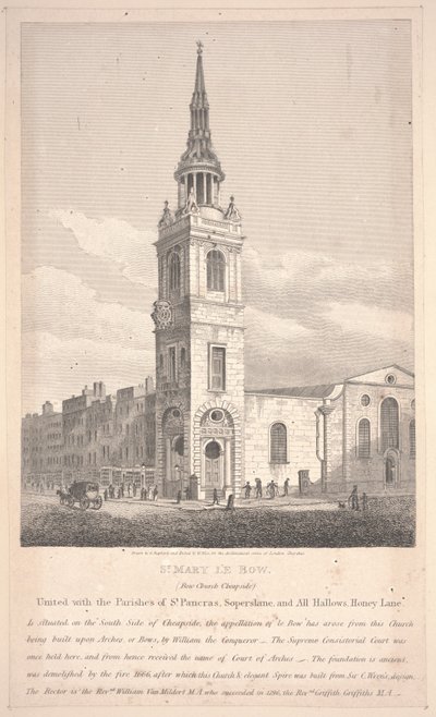 St. Mary Le Bow, vyrytý William Wise od George Shepherd