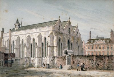 Pohled na chrám Temple Church, City of London, 1811. od George Shepherd