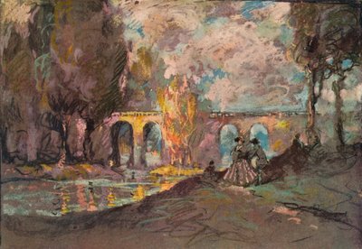 A Landscape Time Sketch, c1916 od George Sheringham