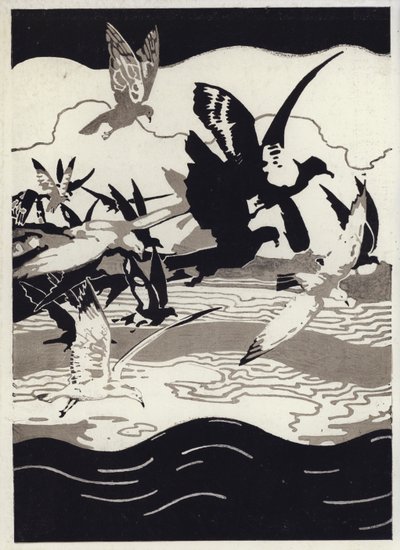Ilustrace pro Canadian Wonder Tales (barevné lito) od George Sheringham