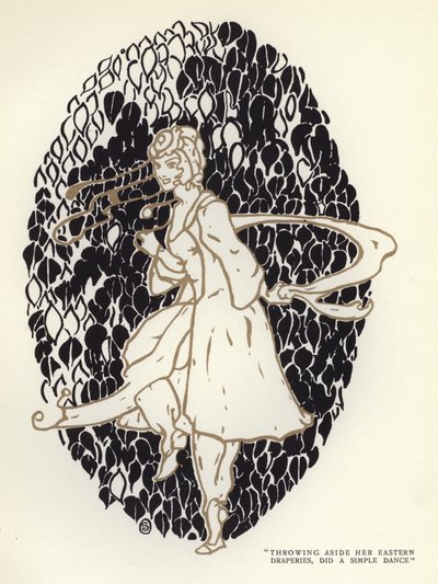 Ilustrace k filmu Šťastný pokrytec od Maxe Beerbohma (barevné lito) od George Sheringham