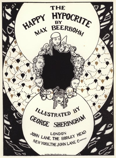 Ilustrace k filmu Šťastný pokrytec od Maxe Beerbohma (barevné lito) od George Sheringham